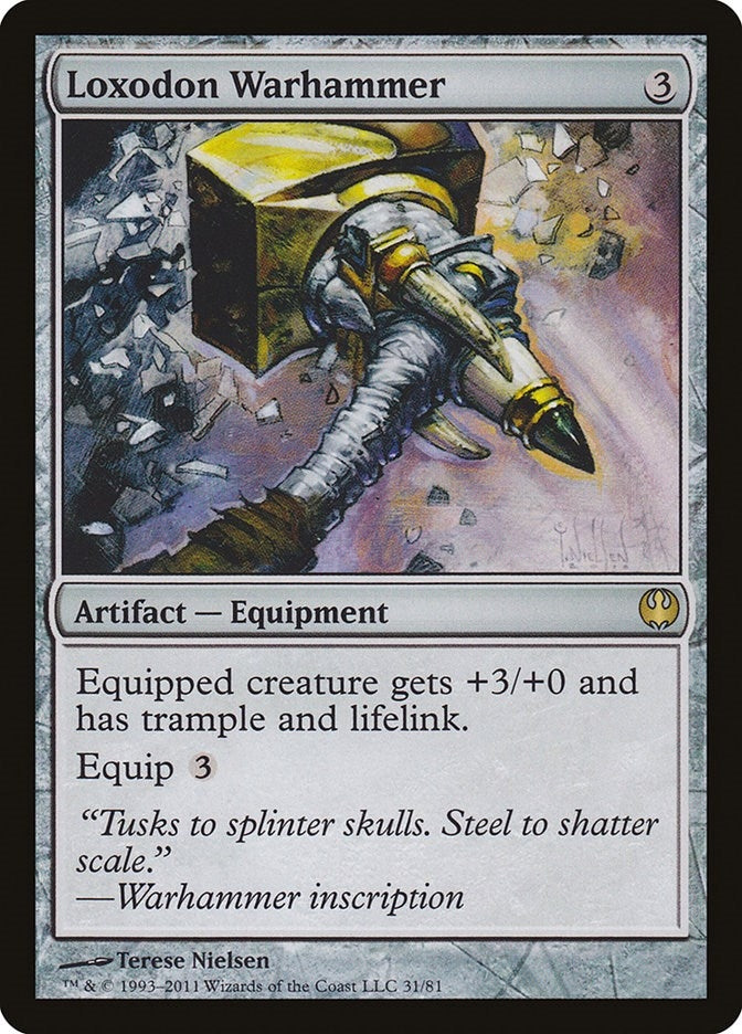 Image for Loxodon Warhammer (Duel Decks: Knights vs. Dragons) (31) - Magic: The Gathering