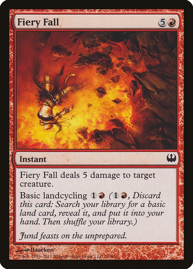 Image for Fiery Fall (Duel Decks: Knights vs. Dragons) (76) - Magic: The Gathering