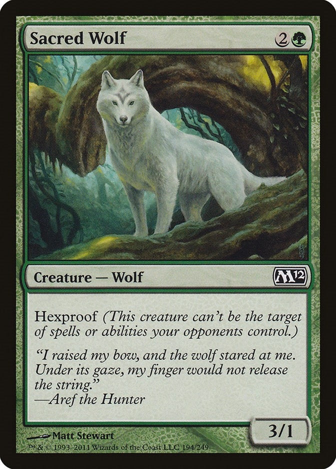 Image for Sacred Wolf (Magic 2012 (M12)) (194) - Magic: The Gathering