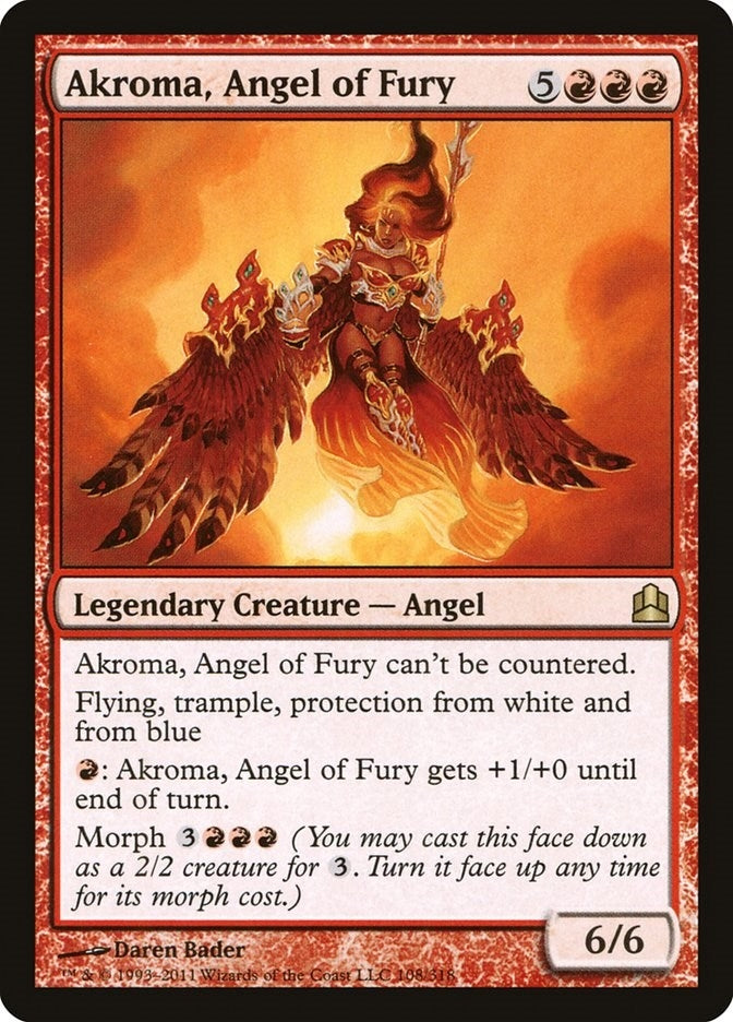 Image for Akroma, Angel of Fury (Commander) (108) - Magic: The Gathering