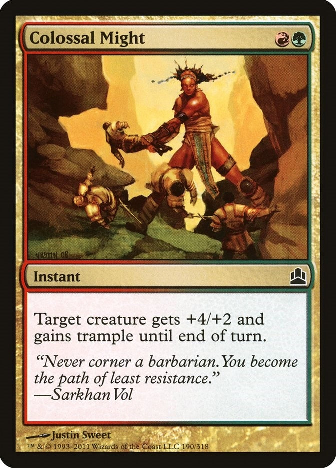 Image for Colossal Might (Commander) (190) - Magic: The Gathering