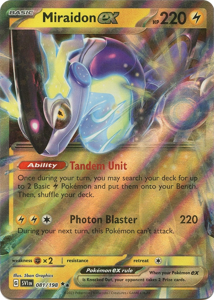 Image for Miraidon ex (SV01: Scarlet & Violet Base Set) (081/198) - Pokemon