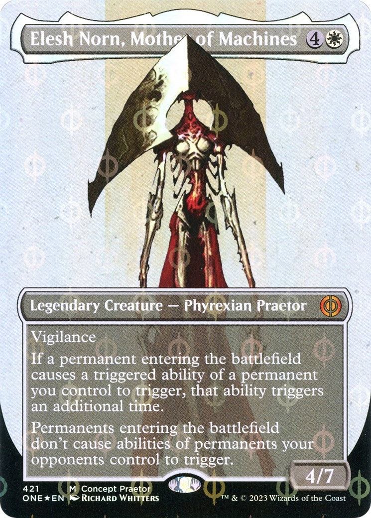 Image for Elesh Norn, Mother of Machines (Concept Praetor) (Step-and-Compleat Foil) (Phyrexia: All Will Be One) (421) - Magic: The Gathering