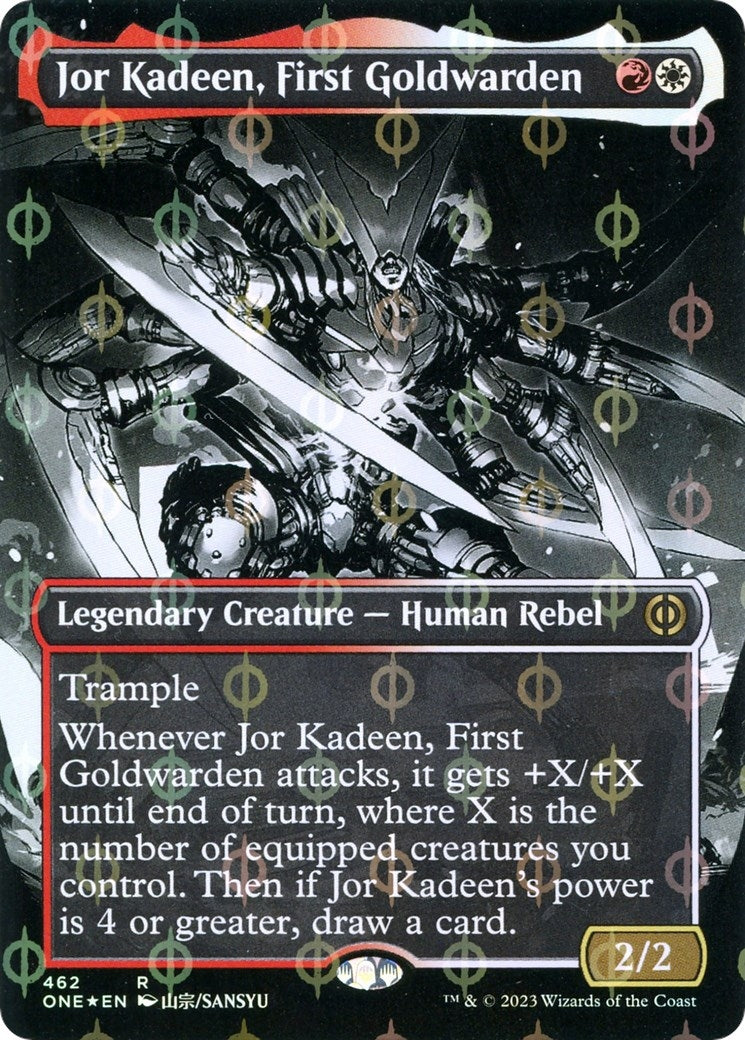 Image for Jor Kadeen, First Goldwarden (Borderless) (Step-and-Compleat Foil) (Phyrexia: All Will Be One) (462) - Magic: The Gathering
