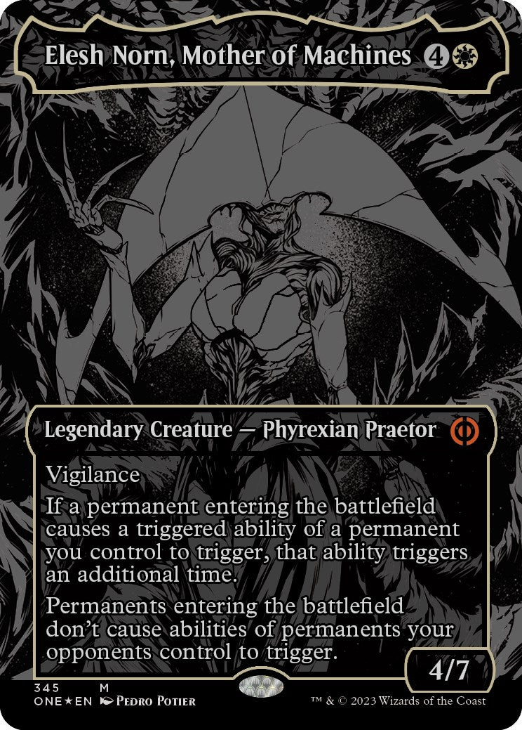 Image for Elesh Norn, Mother of Machines (Oil Slick Raised Foil) (Phyrexia: All Will Be One) (345) - Magic: The Gathering
