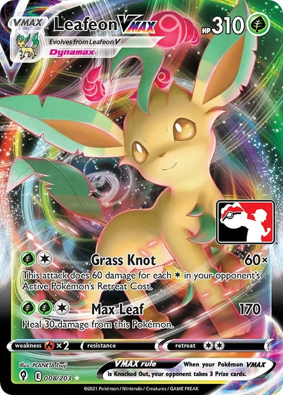 Image for Leafeon VMAX (Prize Pack Series Cards) (008/203) - Pokemon