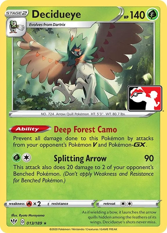 Image for Decidueye (Prize Pack Series Cards) (013/189) - Pokemon