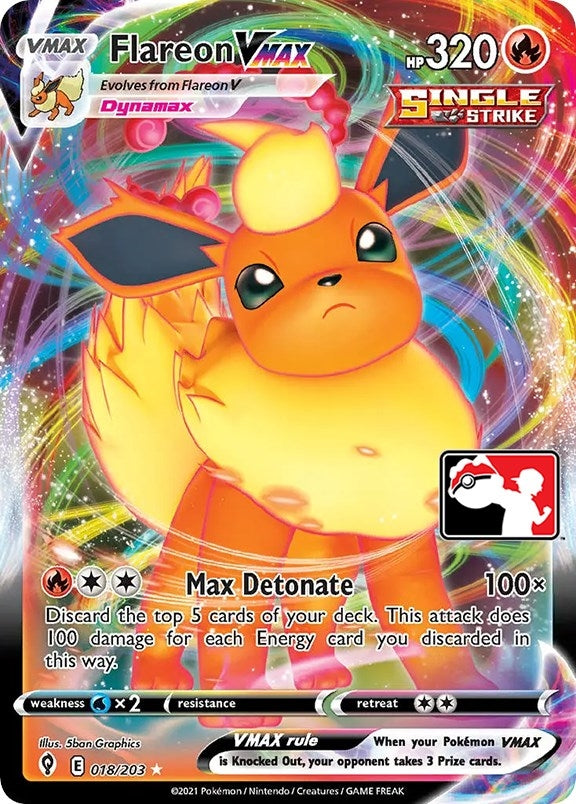 Image for Flareon VMAX (Prize Pack Series Cards) (018/203) - Pokemon