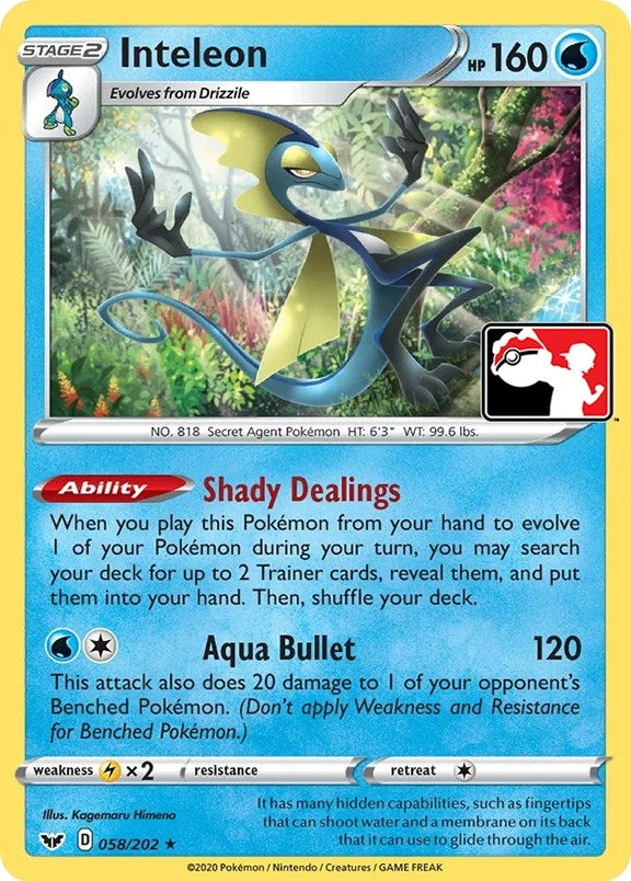 Image for Inteleon (058) (Prize Pack Series Cards) (058/202) - Pokemon