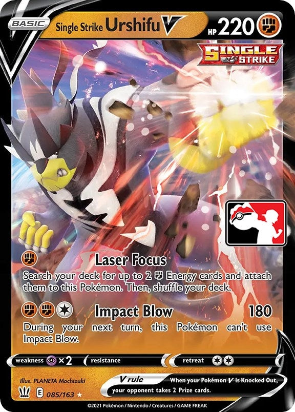 Image for Single Strike Urshifu V (Prize Pack Series Cards) (085/163) - Pokemon
