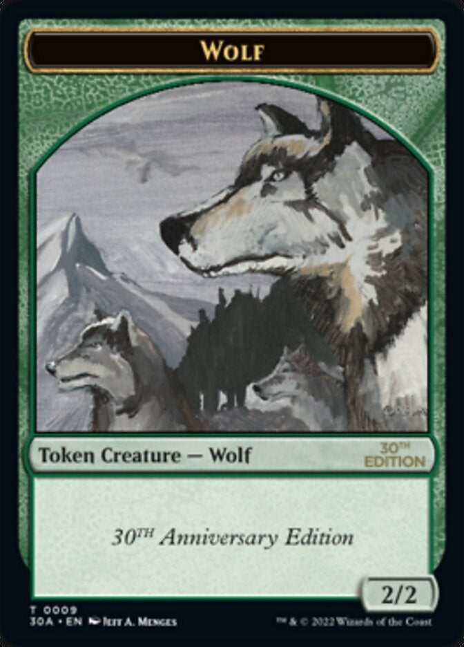 Image for Wolf Token (30th Anniversary Edition) (9) - Magic: The Gathering