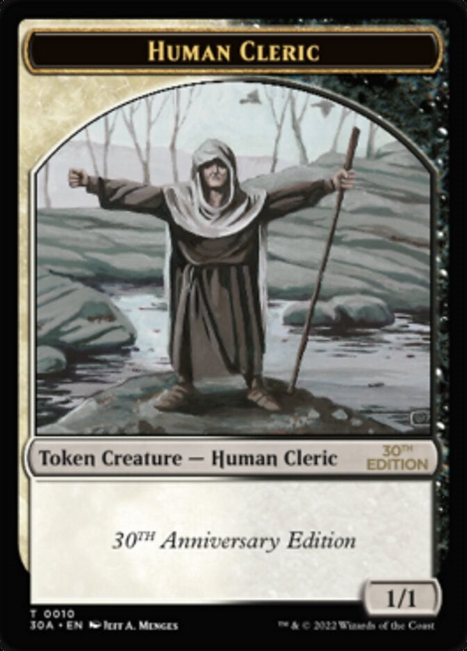 Image for Human Cleric Token (30th Anniversary Edition) (10) - Magic: The Gathering
