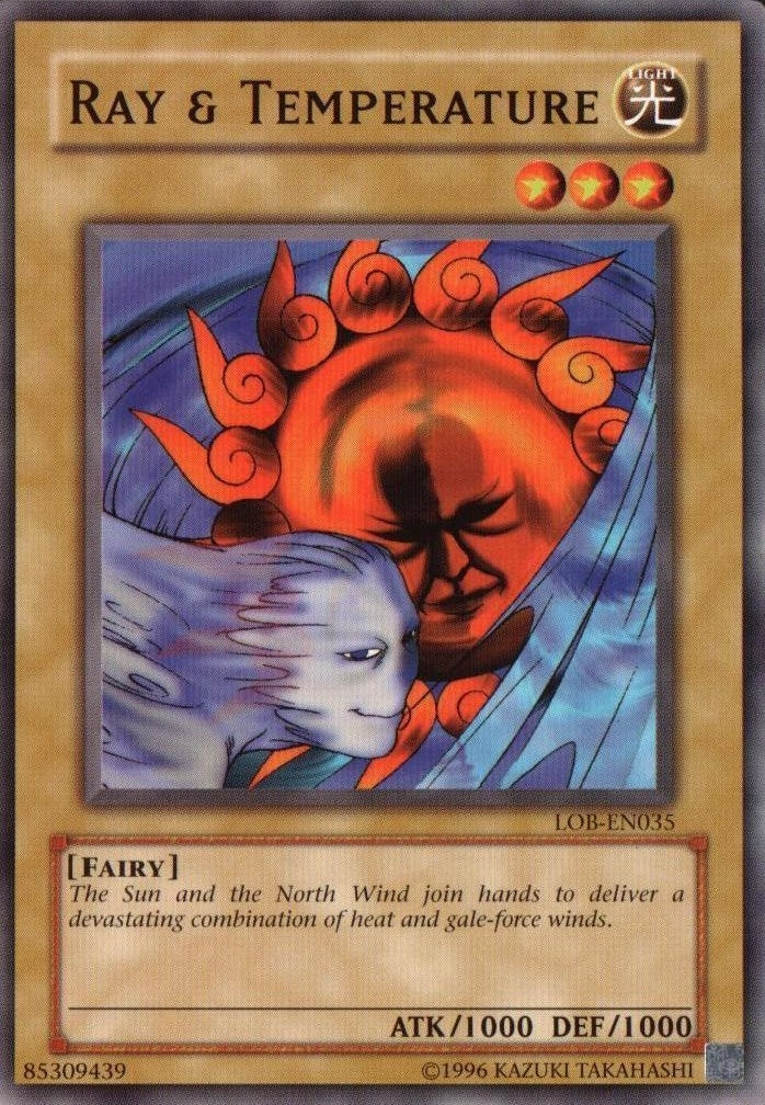 Image for Ray & Temperature (Legend of Blue Eyes White Dragon (Worldwide English)) (LOB-EN035) - YuGiOh