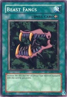 Image for Beast Fangs (Legend of Blue Eyes White Dragon (Worldwide English)) (LOB-EN041) - YuGiOh