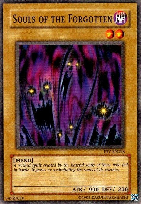 Image for Souls of the Forgotten (Pharaoh's Servant (Worldwide English)) (PSV-EN098) - YuGiOh
