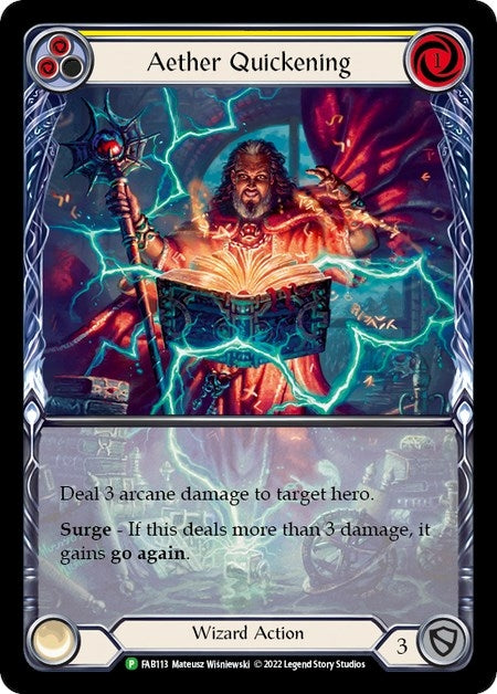 Image for Aether Quickening (Yellow) - FAB113 (Flesh and Blood: Promo Cards) (FAB113) - Flesh and Blood TCG