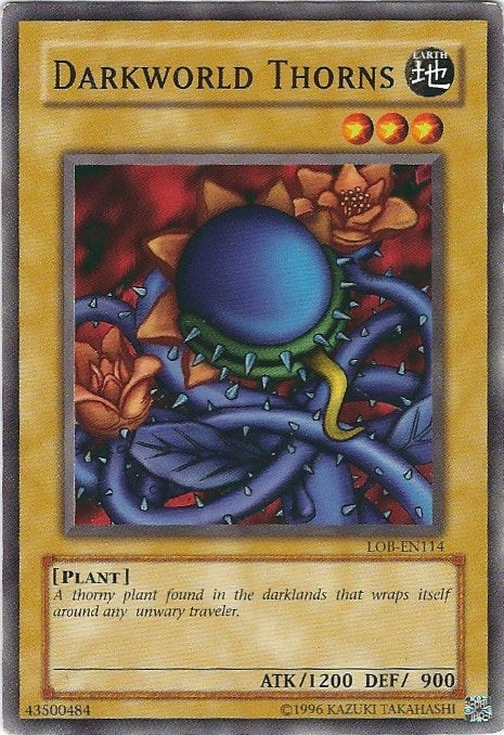 Image for Darkworld Thorns (Legend of Blue Eyes White Dragon (Worldwide English)) (LOB-EN114) - YuGiOh
