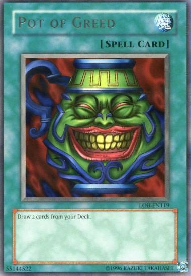 Image for Pot of Greed (Legend of Blue Eyes White Dragon (Worldwide English)) (LOB-EN119) - YuGiOh