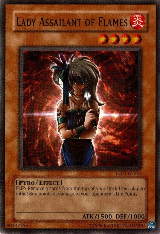 Image for Lady Assailant of Flames (Labyrinth of Nightmare (Worldwide English)) (LON-EN035) - YuGiOh