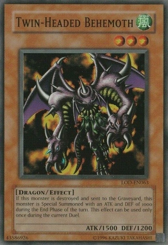 Image for Twin-Headed Behemoth (Legacy of Darkness (Worldwide English)) (LOD-EN063) - YuGiOh