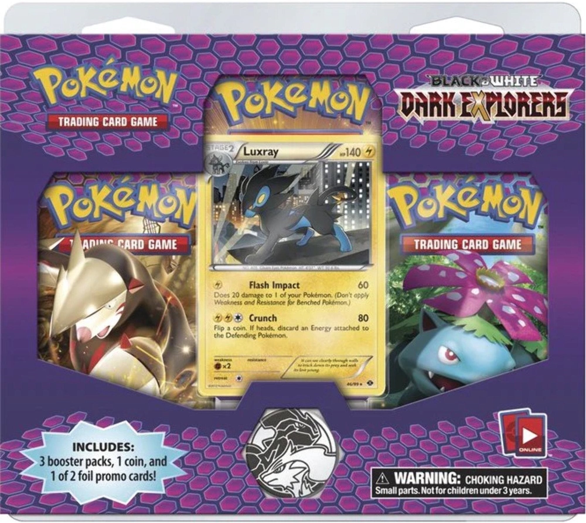 Image for Dark Explorers 3 Pack Blister [Luxray] - Pokemon