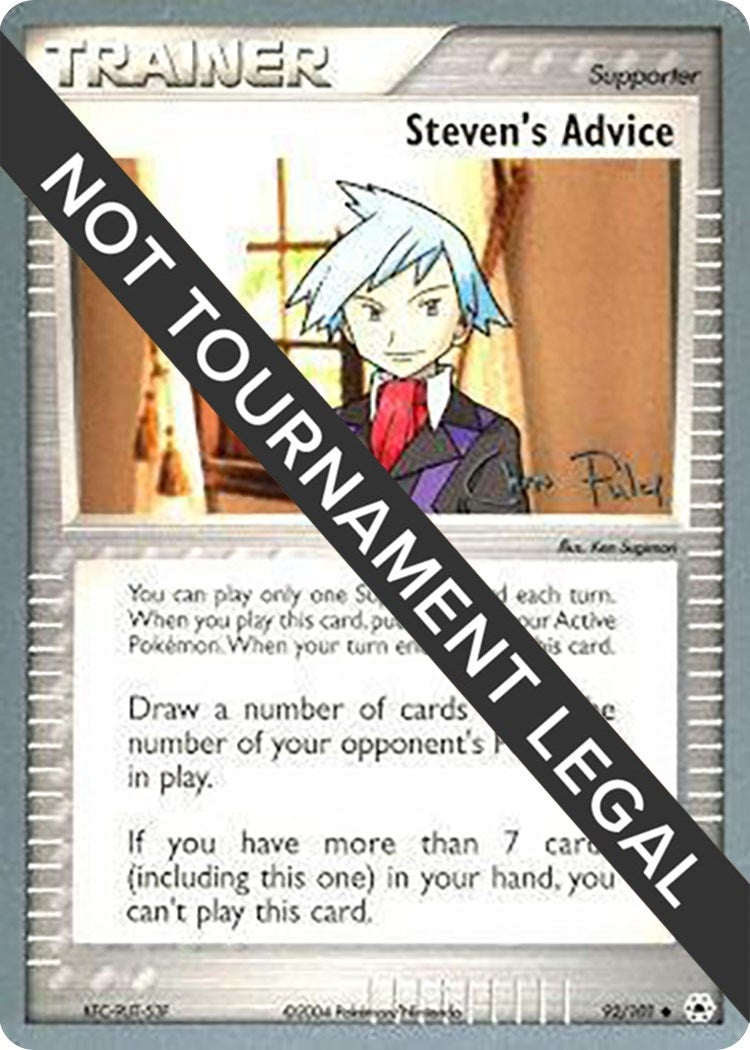 Image for Steven's Advice - 2004 (Chris Fulop) (World Championship Decks) (92/101) - Pokemon