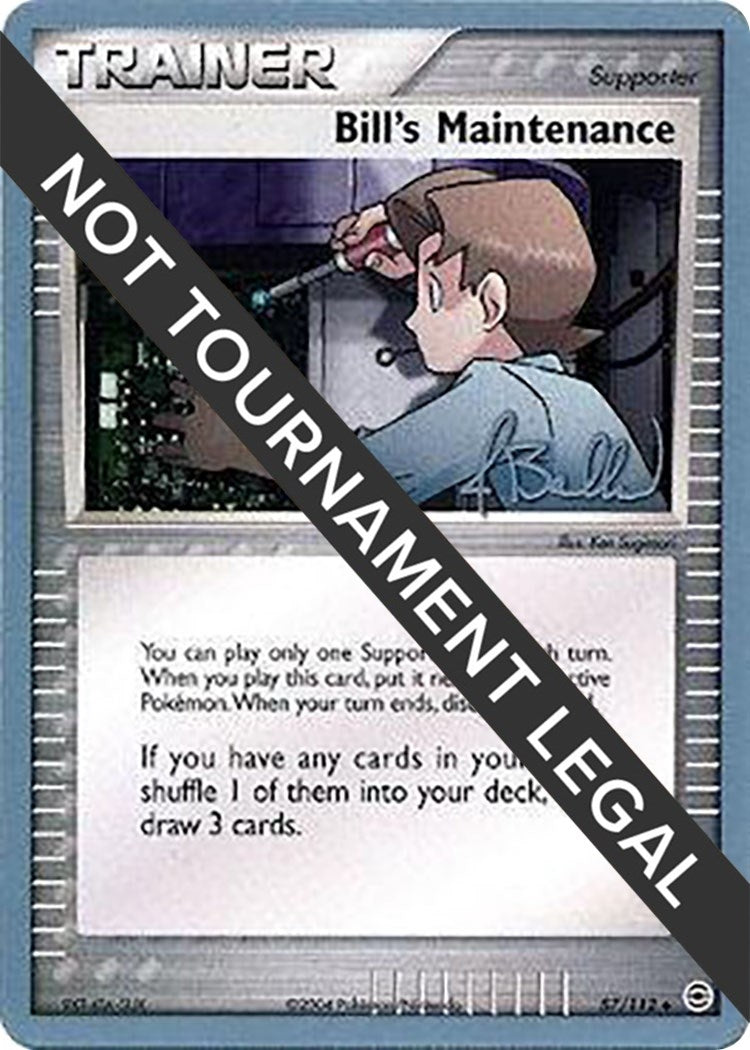 Image for Bill's Maintenance - 2006 (Jimmy Ballard) (World Championship Decks) (87/112) - Pokemon