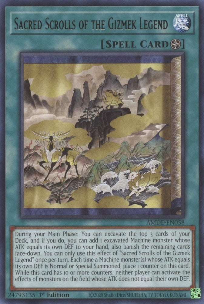 Image for Sacred Scrolls of the Gizmek Legend (Amazing Defenders) (AMDE-EN058) - YuGiOh