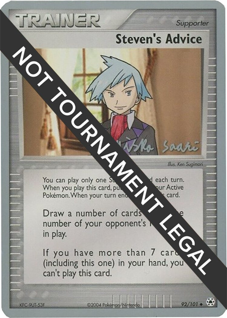 Image for Steven's Advice - 2006 (Miska Saari) (World Championship Decks) (92/101) - Pokemon