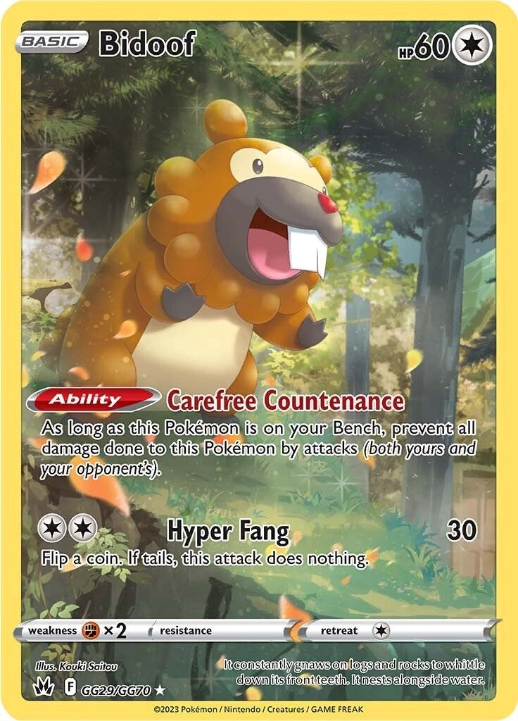 Image for Bidoof (Crown Zenith: Galarian Gallery) (GG29/GG70) - Pokemon