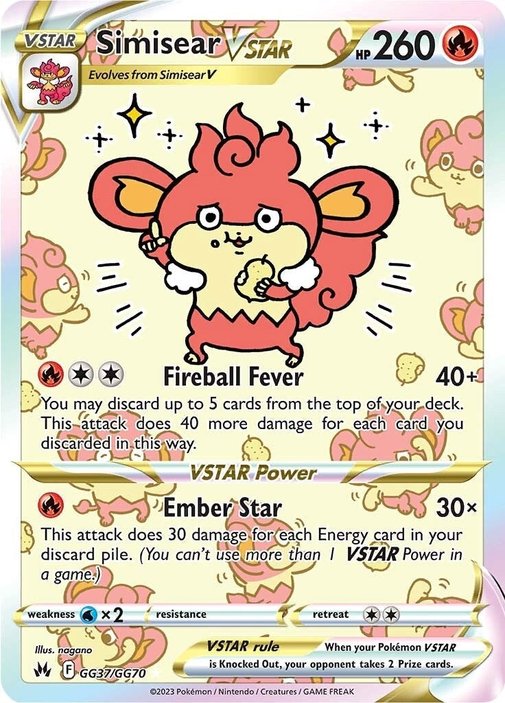 Image for Simisear VSTAR (Crown Zenith: Galarian Gallery) (GG37/GG70) - Pokemon