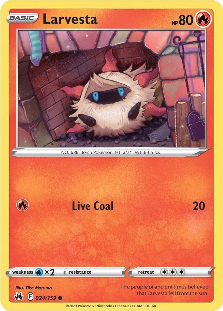 Image for Larvesta (Crown Zenith) (024/159) - Pokemon