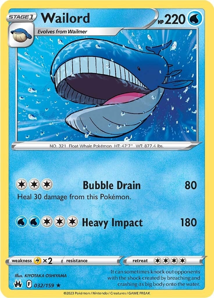 Image for Wailord (Crown Zenith) (032/159) - Pokemon