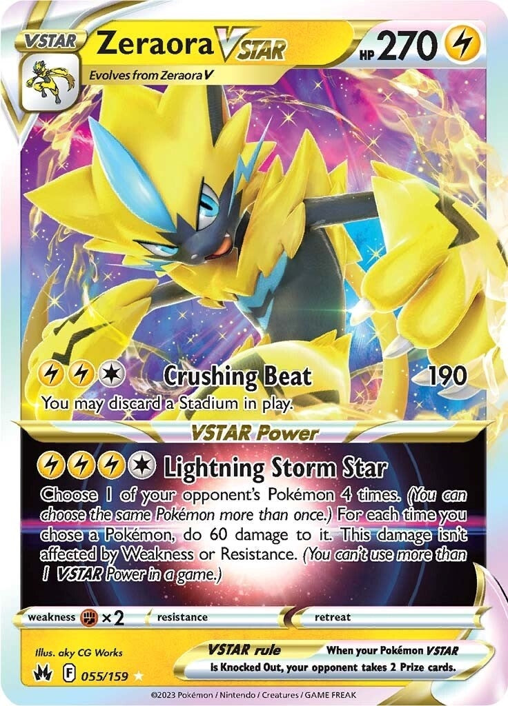 Image for Zeraora VSTAR (Crown Zenith) (055/159) - Pokemon