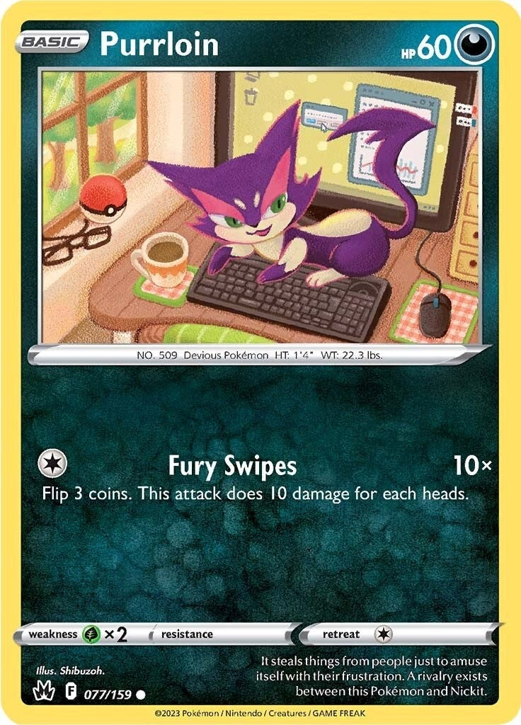 Image for Purrloin (Crown Zenith) (077/159) - Pokemon