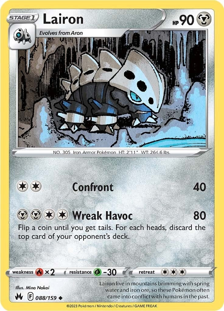 Image for Lairon (Crown Zenith) (088/159) - Pokemon