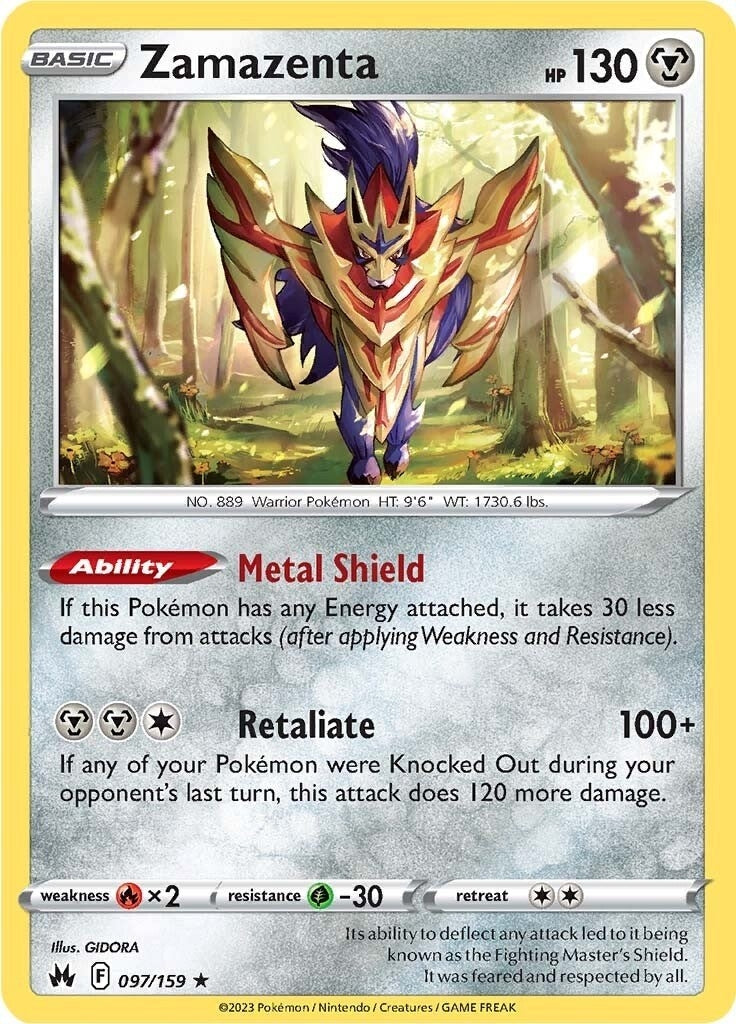 Image for Zamazenta (Crown Zenith) (097/159) - Pokemon