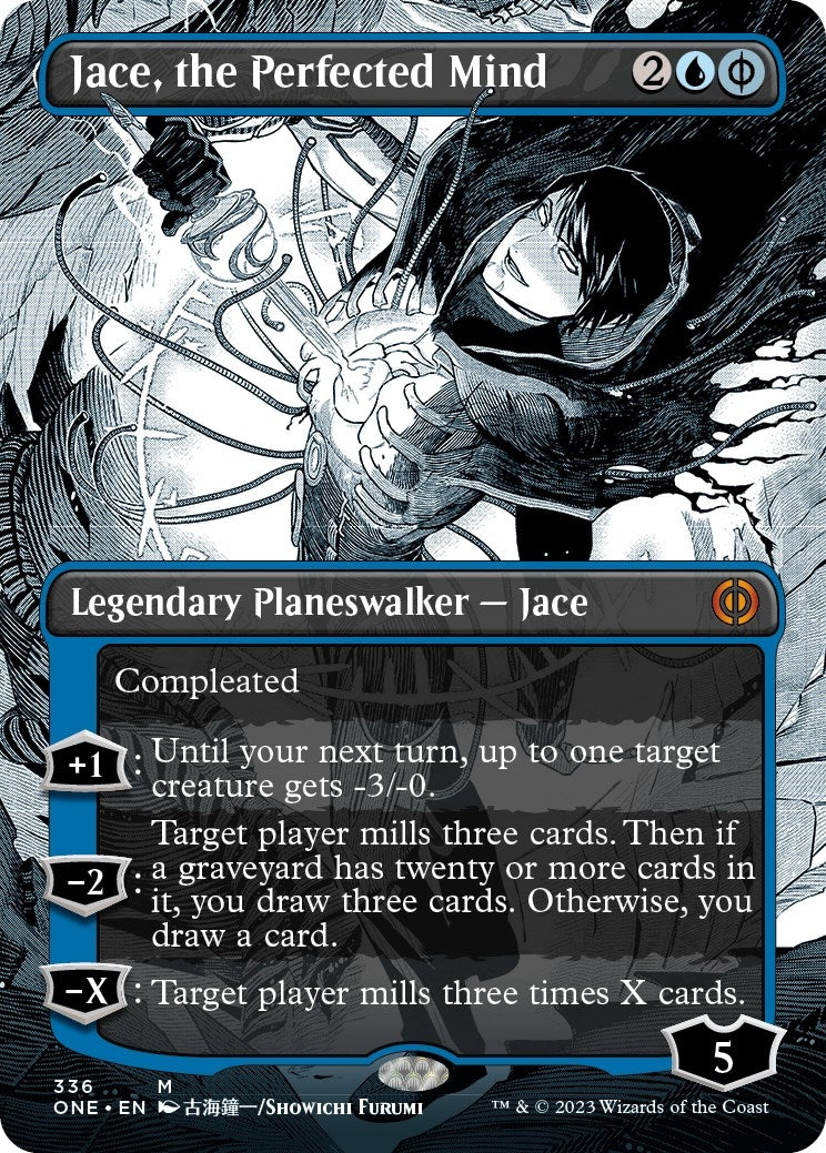 Image for Jace, the Perfected Mind (Borderless) (Phyrexia: All Will Be One) (336) - Magic: The Gathering