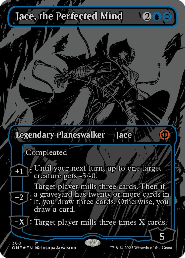 Image for Jace, the Perfected Mind (Oil Slick Raised Foil) (Phyrexia: All Will Be One) (360) - Magic: The Gathering