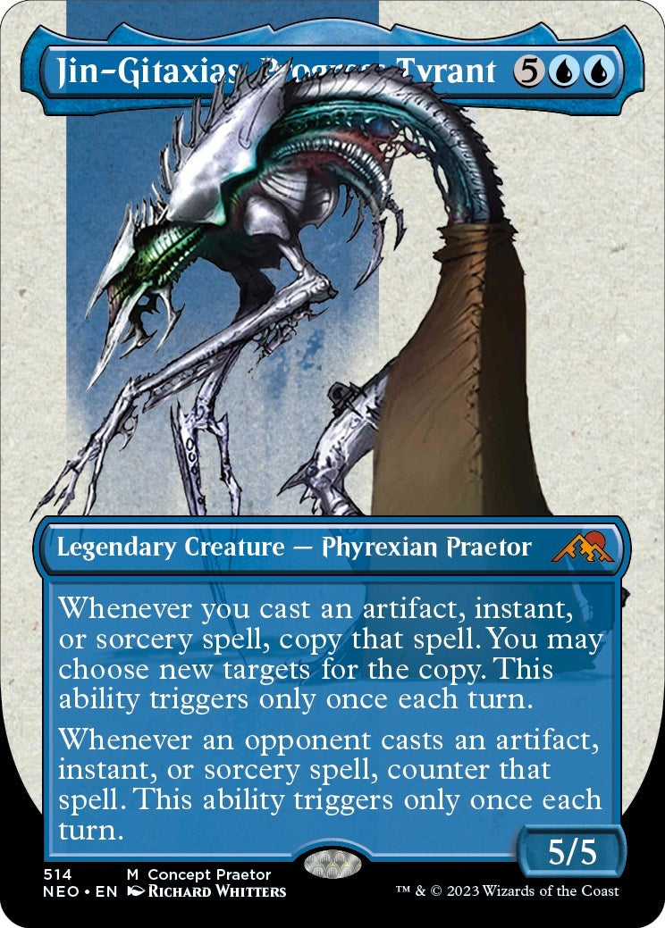 Image for Jin-Gitaxias, Progress Tyrant (Concept Praetor) (Step-And-Compleat Foil) (Phyrexia: All Will Be One) (514) - Magic: The Gathering