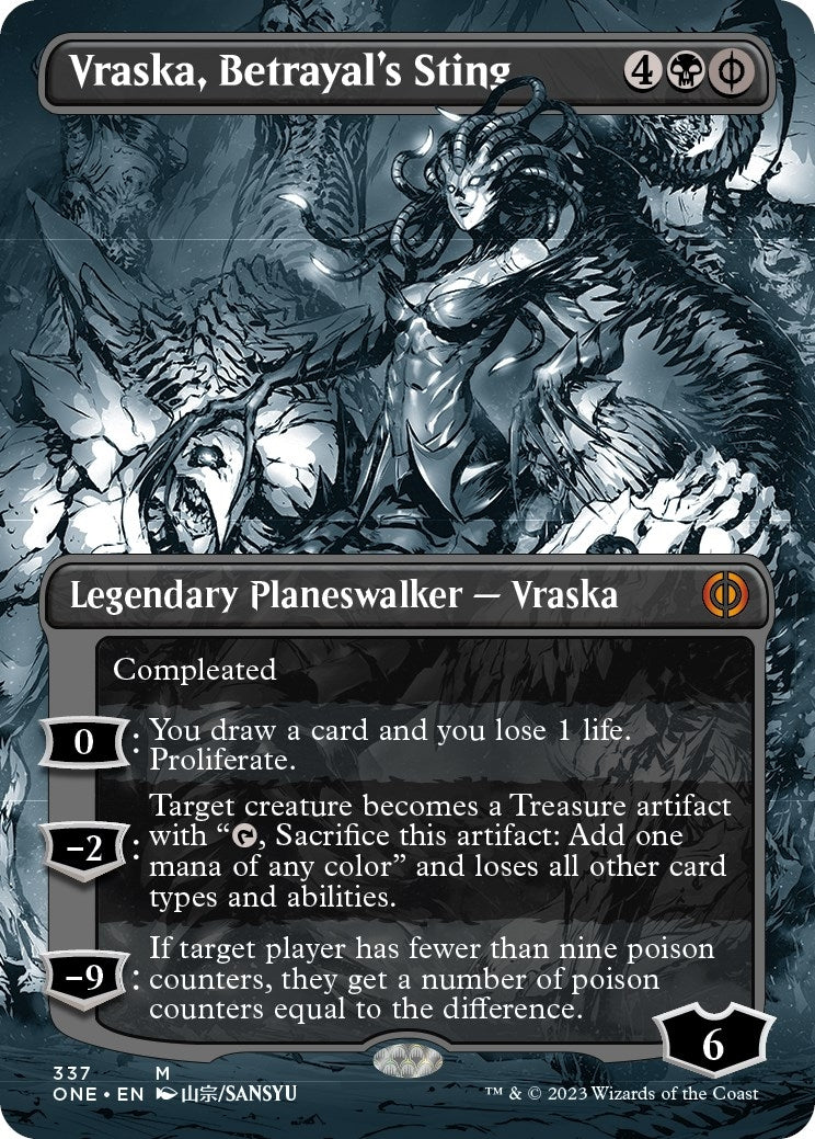 Image for Vraska, Betrayal's Sting (Borderless) (Phyrexia: All Will Be One) (337) - Magic: The Gathering