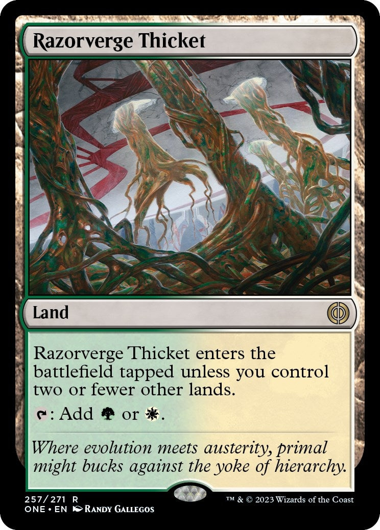 Image for Razorverge Thicket (Phyrexia: All Will Be One) (257) - Magic: The Gathering