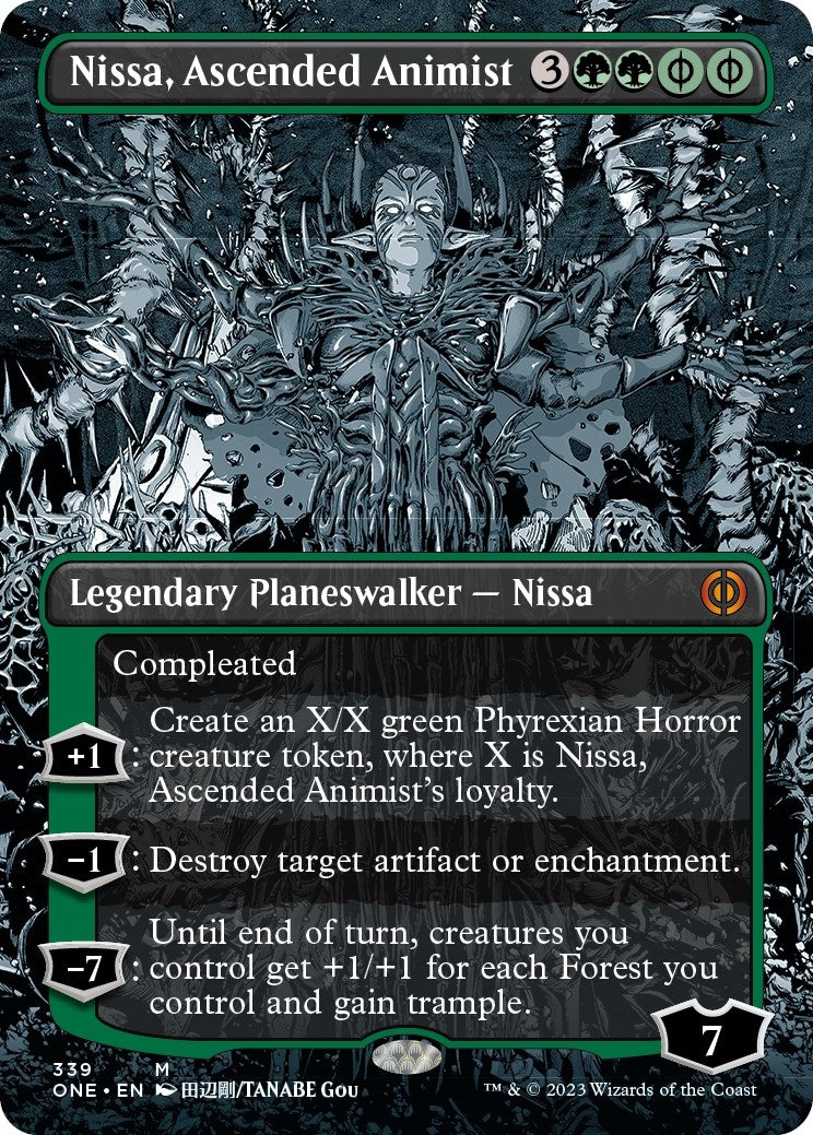 Image for Nissa, Ascended Animist (Borderless) (Phyrexia: All Will Be One) (339) - Magic: The Gathering