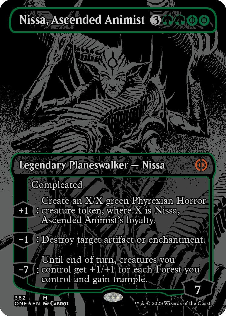 Image for Nissa, Ascended Animist (Oil Slick Raised Foil) (Phyrexia: All Will Be One) (362) - Magic: The Gathering