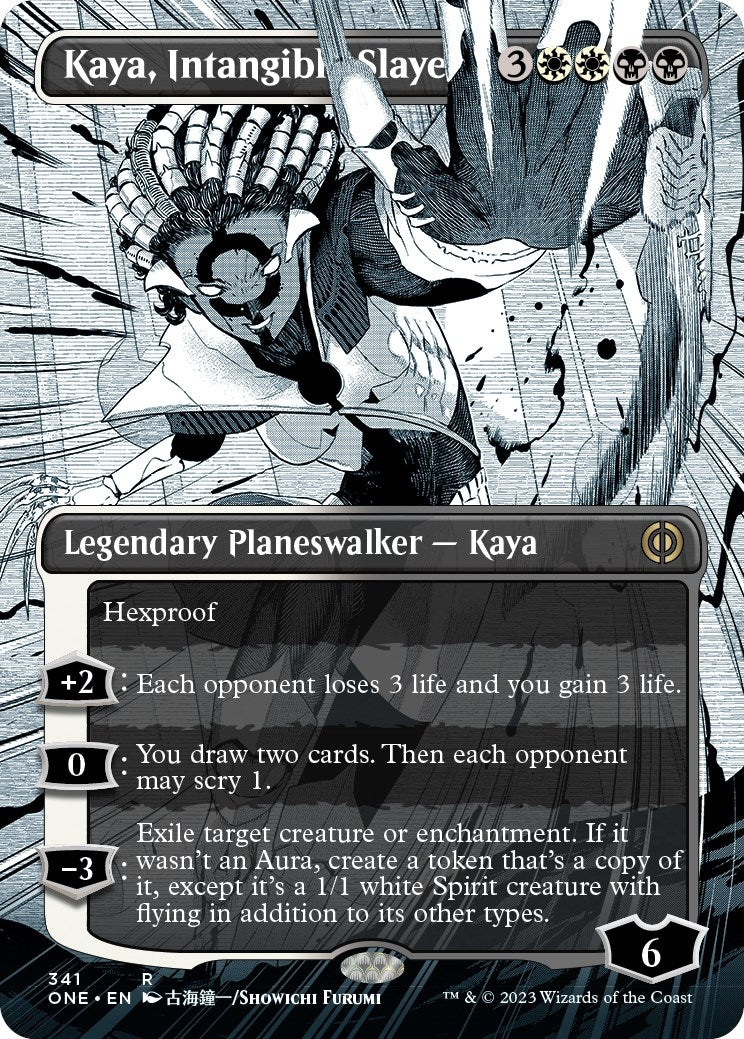 Image for Kaya, Intangible Slayer (Borderless) (Phyrexia: All Will Be One) (341) - Magic: The Gathering