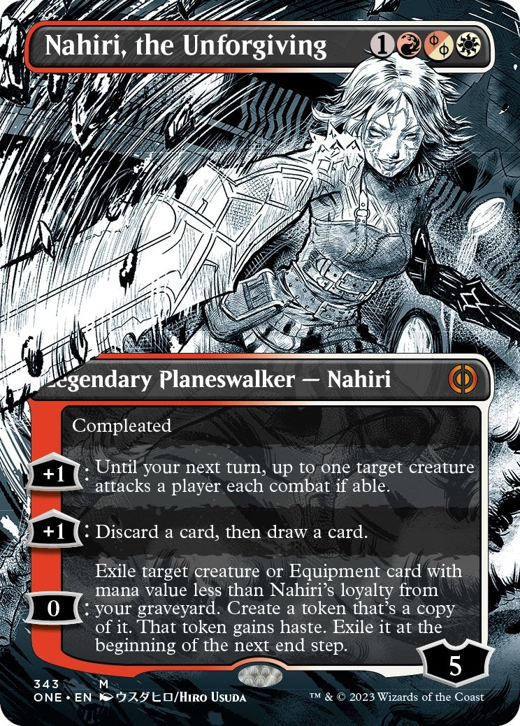 Image for Nahiri, the Unforgiving (Borderless) (Phyrexia: All Will Be One) (343) - Magic: The Gathering