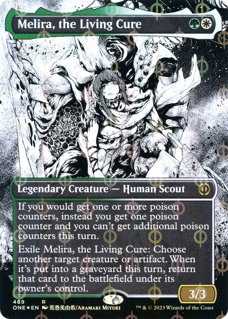 Image for Melira, the Living Cure (Borderless) (Step-and-Compleat Foil) (Phyrexia: All Will Be One) (469) - Magic: The Gathering