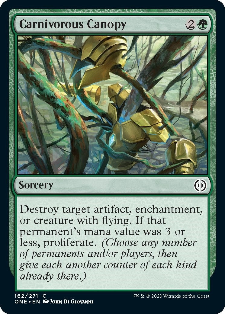 Image for Carnivorous Canopy (Phyrexia: All Will Be One) (162) - Magic: The Gathering