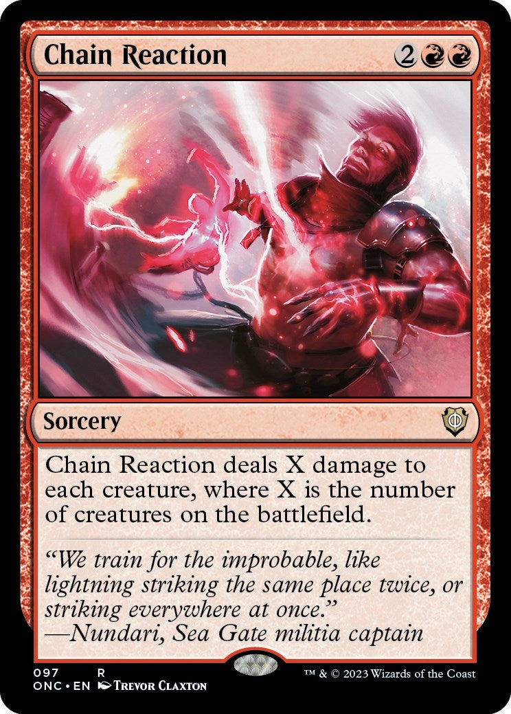 Image for Chain Reaction (Commander: Phyrexia: All Will Be One) (97) - Magic: The Gathering