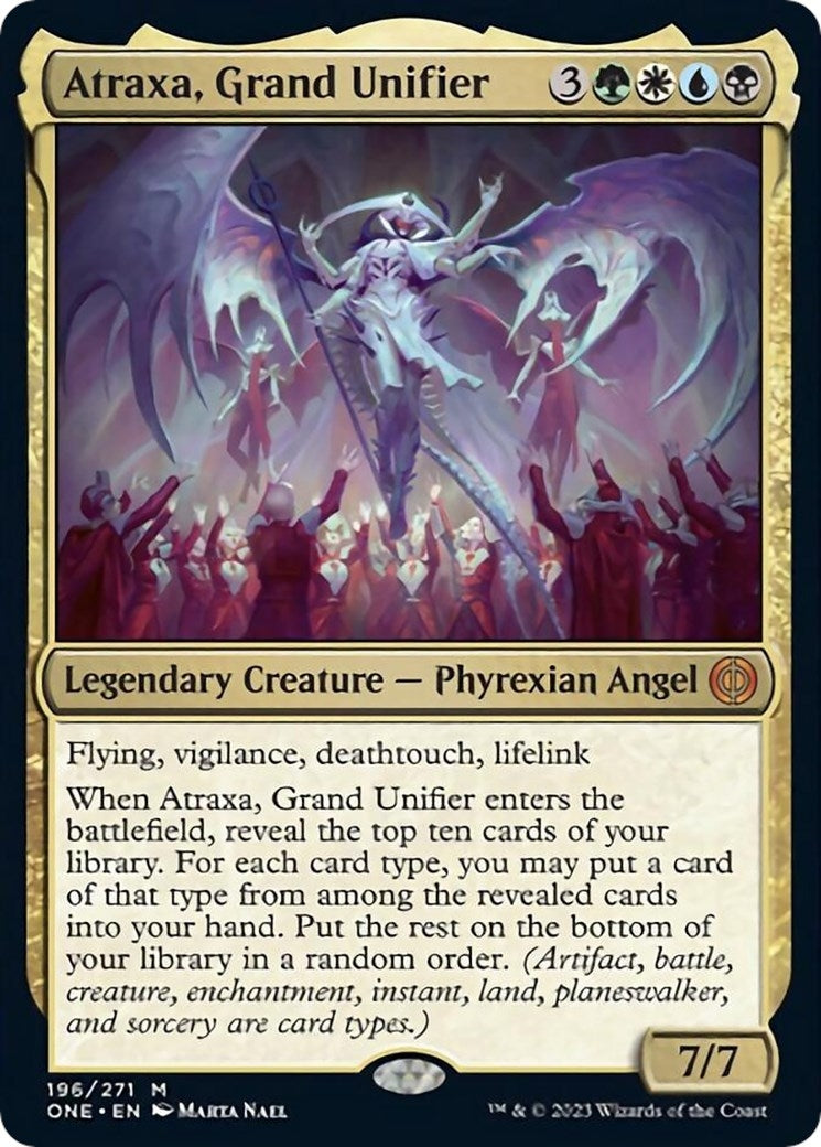 Image for Atraxa, Grand Unifier (Phyrexia: All Will Be One) (196) - Magic: The Gathering